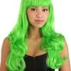 Partytime Wig Bright Green Full Wavy Wig For Women