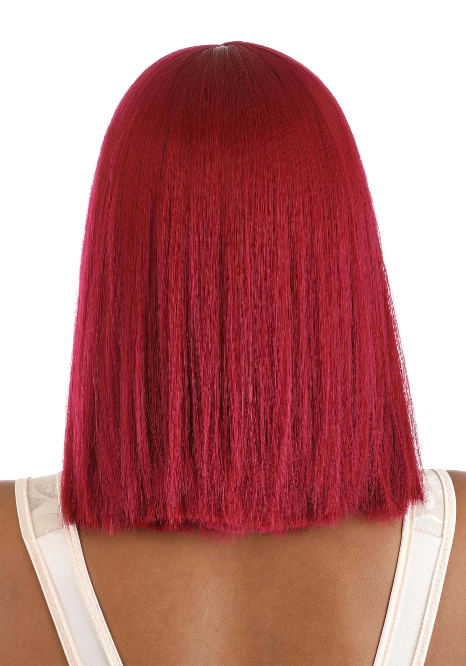 Partytime Wig Long Bright Red Bob Wig 4 Partytime Wig Long Bright Red Bob Wig - Image 4