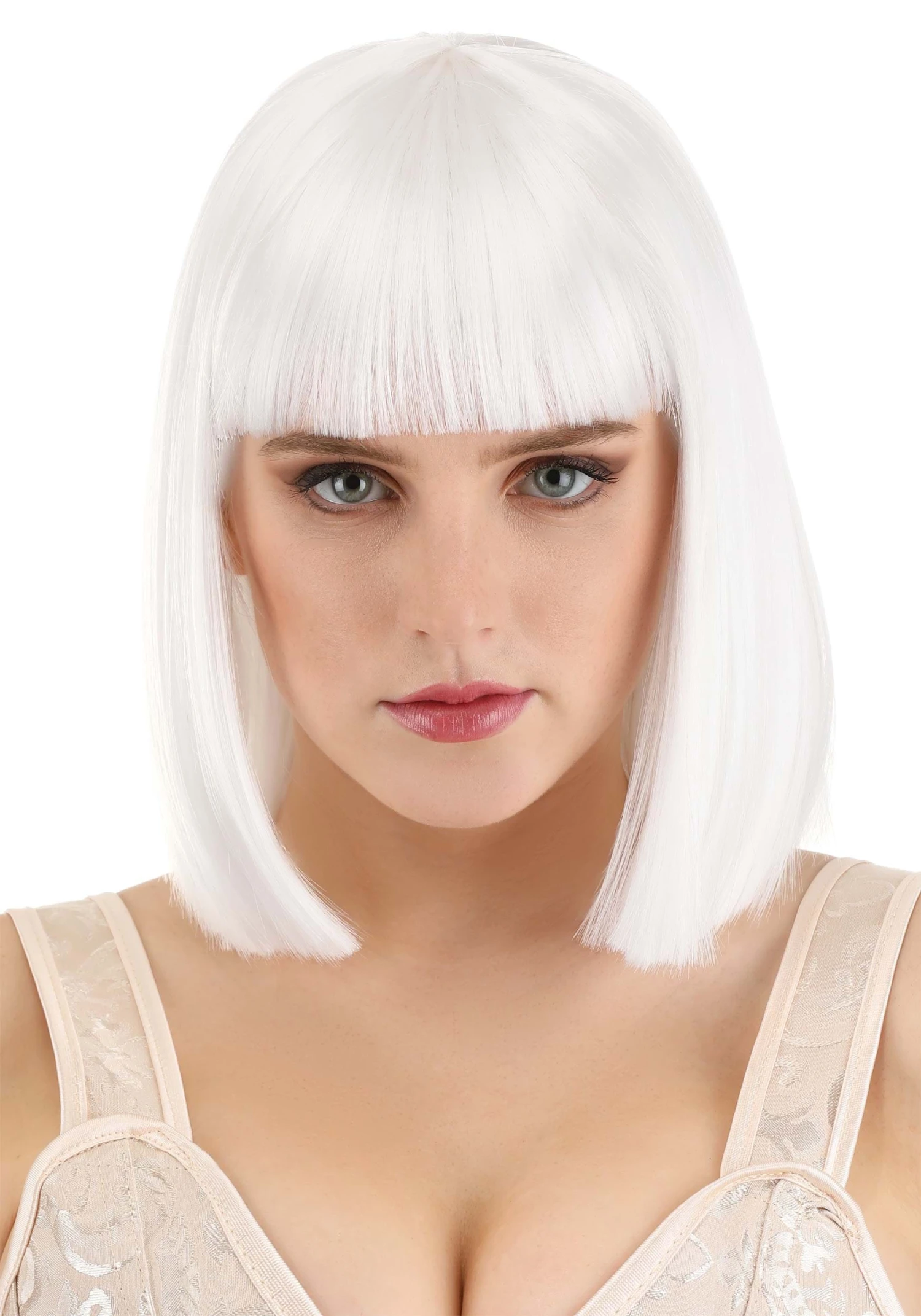 Partytime Wig Bright White Bob Wig For Women 3 Partytime Wig Bright White Bob Wig For Women - Image 3