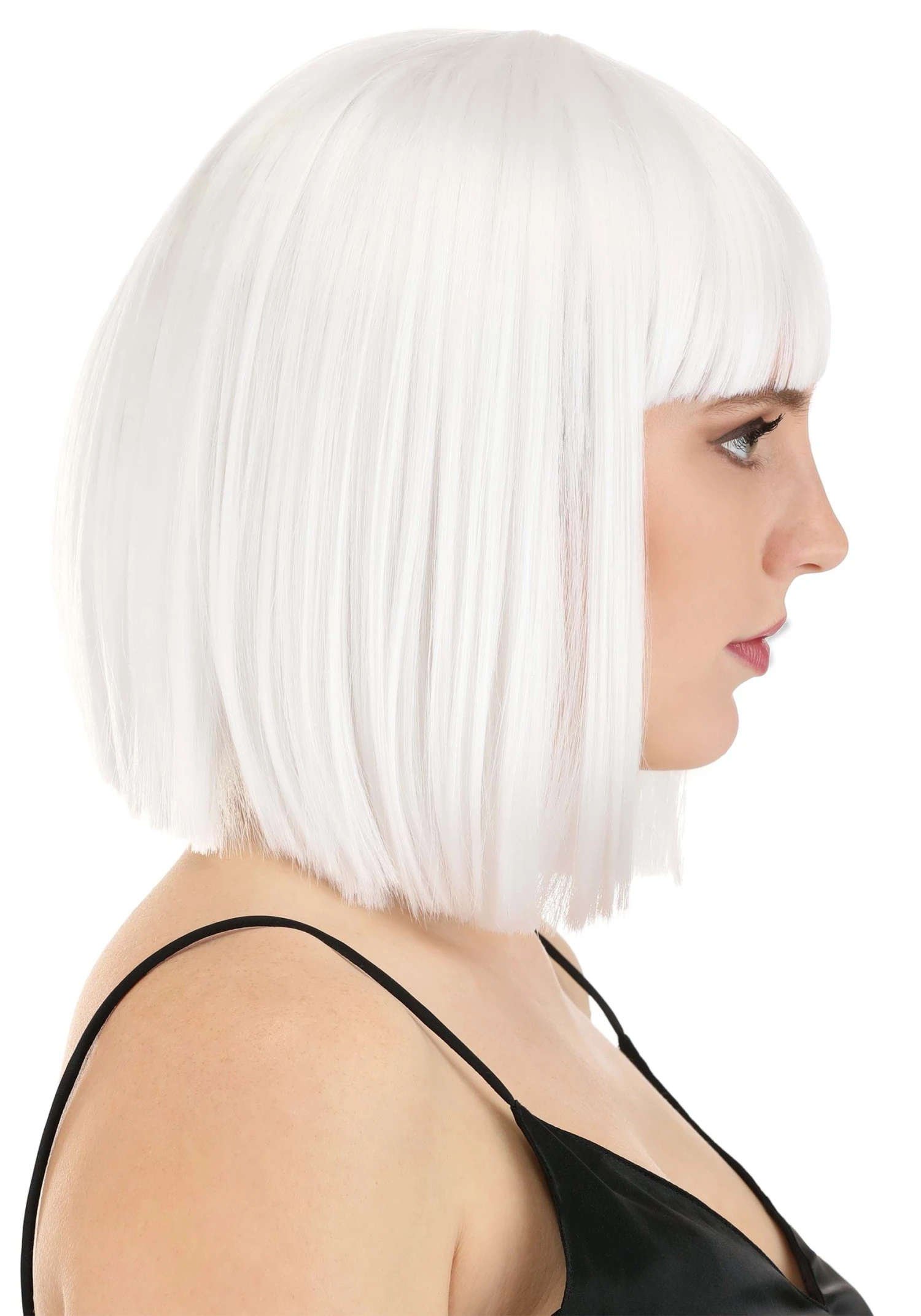 Partytime Wig Bright White Bob Wig For Women 4 Partytime Wig Bright White Bob Wig For Women - Image 4