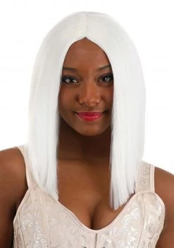 Partytime Wig Bright White Long Bob Wig For Women