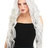 Partytime Wig Long Bright White Wavy Wig