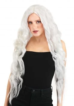 Partytime Wig Long Bright White Wavy Wig