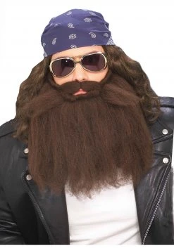 Forum Novelties, Inc Brown Biker Beard & Mustache