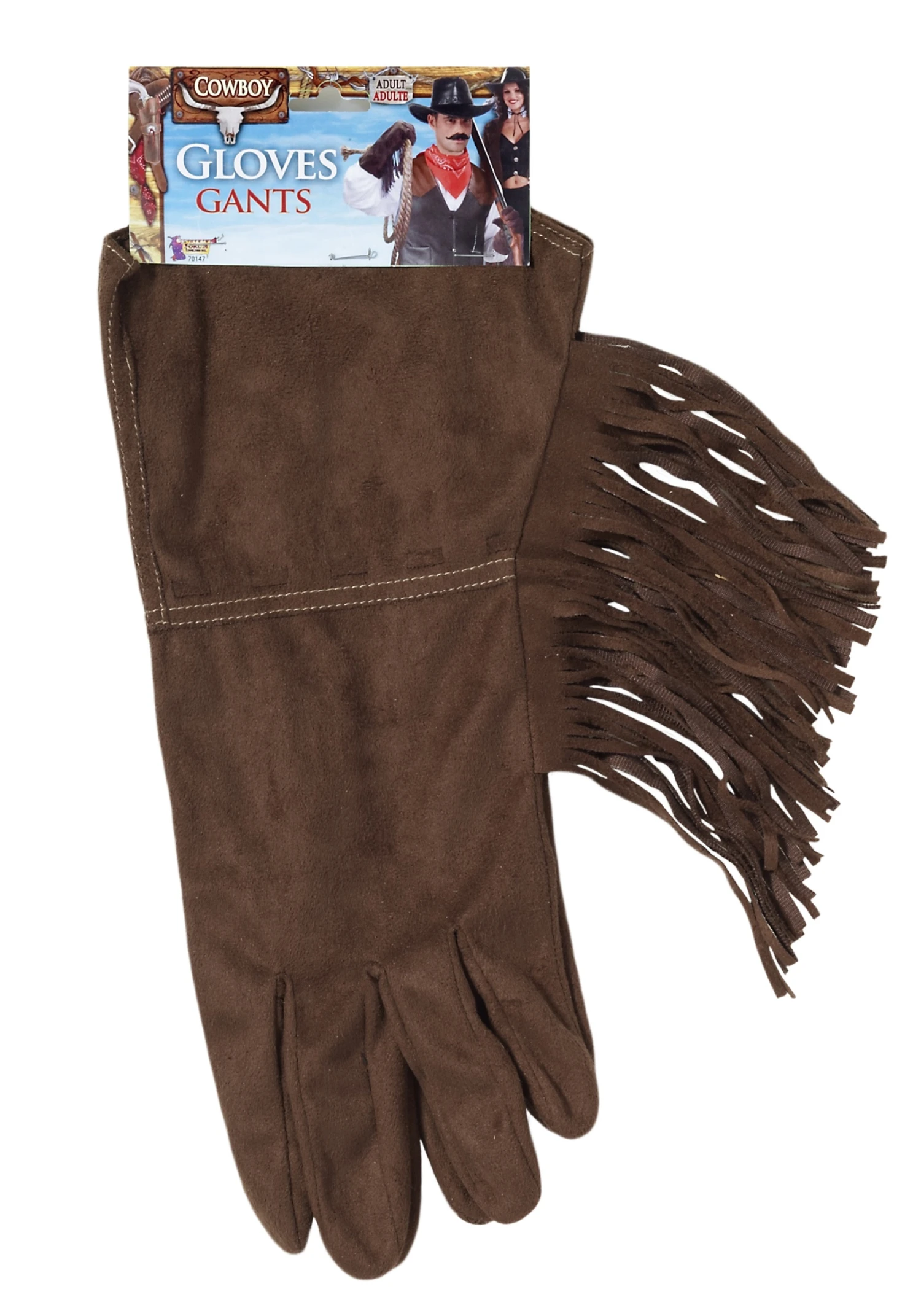 Forum Novelties, Inc Brown Fringe Cowboy Gloves 1 Forum Novelties, Inc Brown Fringe Cowboy Gloves