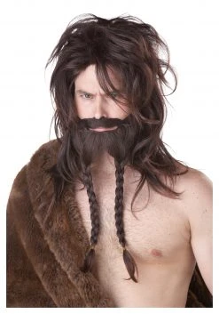 California Costume Collection Brown Viking Wig, Beard And Mustache