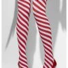 Smiffys Candy Cane Striped Thigh High Women's Stockings