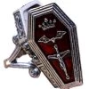 Western Fashion Casket Locket Costume Ring Accessory