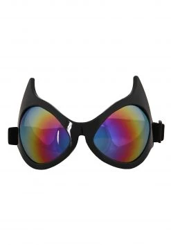 Elope Cat Eye Rainbow Goggles -Cheap Halloween Store cat eye goggles rainbow alt 1