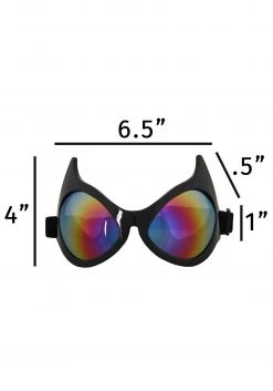 Elope Cat Eye Rainbow Goggles -Cheap Halloween Store cat eye goggles rainbow alt 3