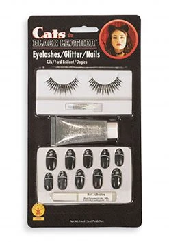 Rubies Costume Co. Inc Cat Eyelashes / Nails / Glitter Kit