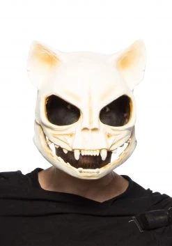 Seeing Red Cat Skull Adult Mask