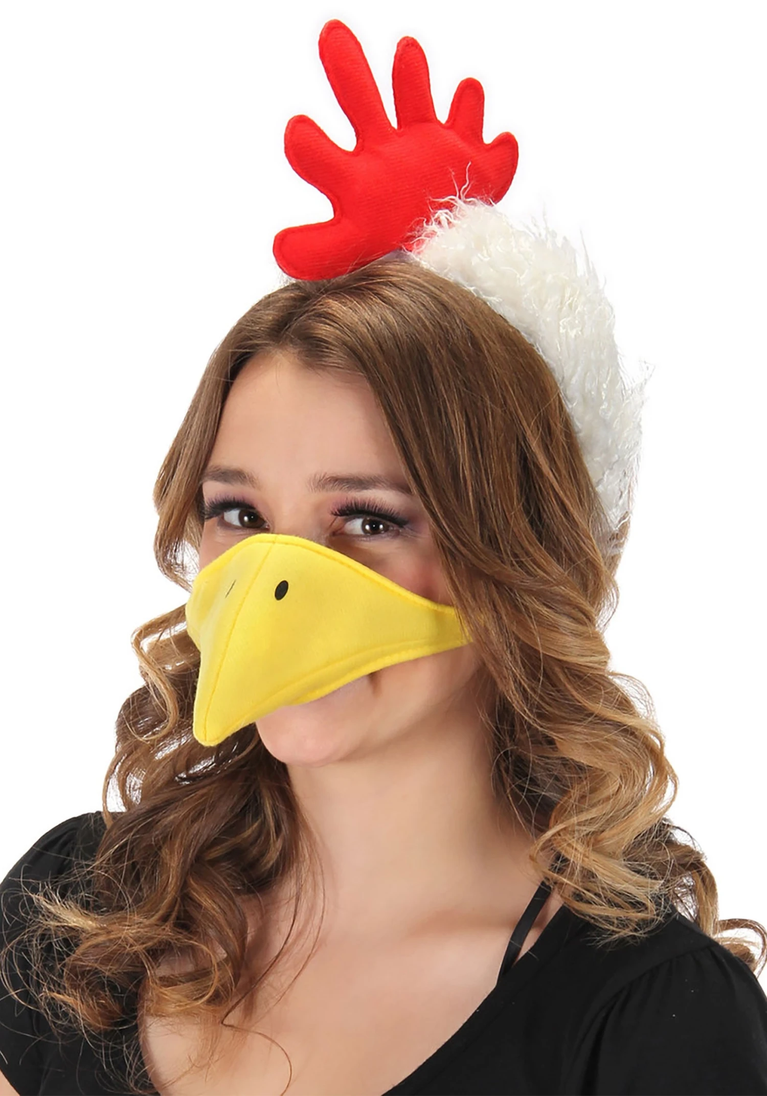 Elope Chicken Plush Headband & Beak Kit 1 Elope Chicken Plush Headband & Beak Kit