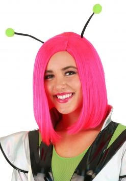 Partytime Costume & Lingerie (Yiwu) Factory Cosmic Fuchsia Women's Wig -Cheap Halloween Store cosmic fuchsia wig for women alt 2