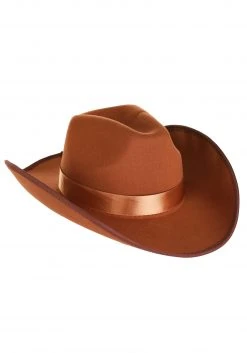 Elope Brown Western Outlaw Vigilante Cowboy Costume Hat -Cheap Halloween Store cowboy hat brown alt 2