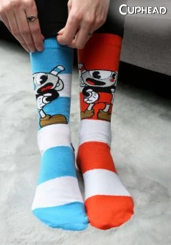Elope Cuphead Mugman Victory Crew Socks