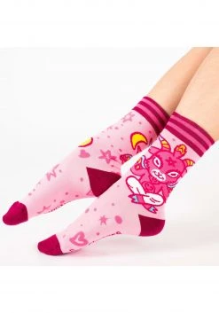 FootClothes Cute Baphomet Goat Socks For Adults -Cheap Halloween Store cute baphomet goat socks alt 2