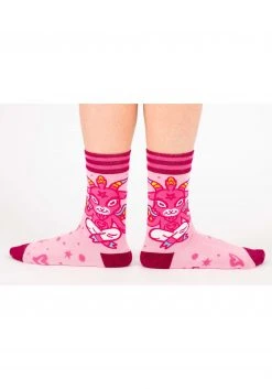 FootClothes Cute Baphomet Goat Socks For Adults -Cheap Halloween Store cute baphomet goat socks alt 4