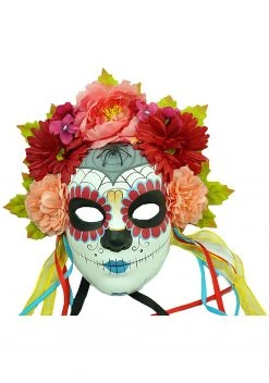 KBW Adult Day Of The Dead Floral Crown Face Mask