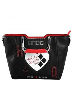 Bioworld Merchandising / Independent Sales DC Comics Suicide Squad Harley Quinn Metallic Heart Handbag 10 Bioworld Merchandising / Independent Sales DC Comics Suicide Squad Harley Quinn Metallic Heart Handbag -Cheap Halloween Store dc comics suicide squad harley quinn handbag alt 2