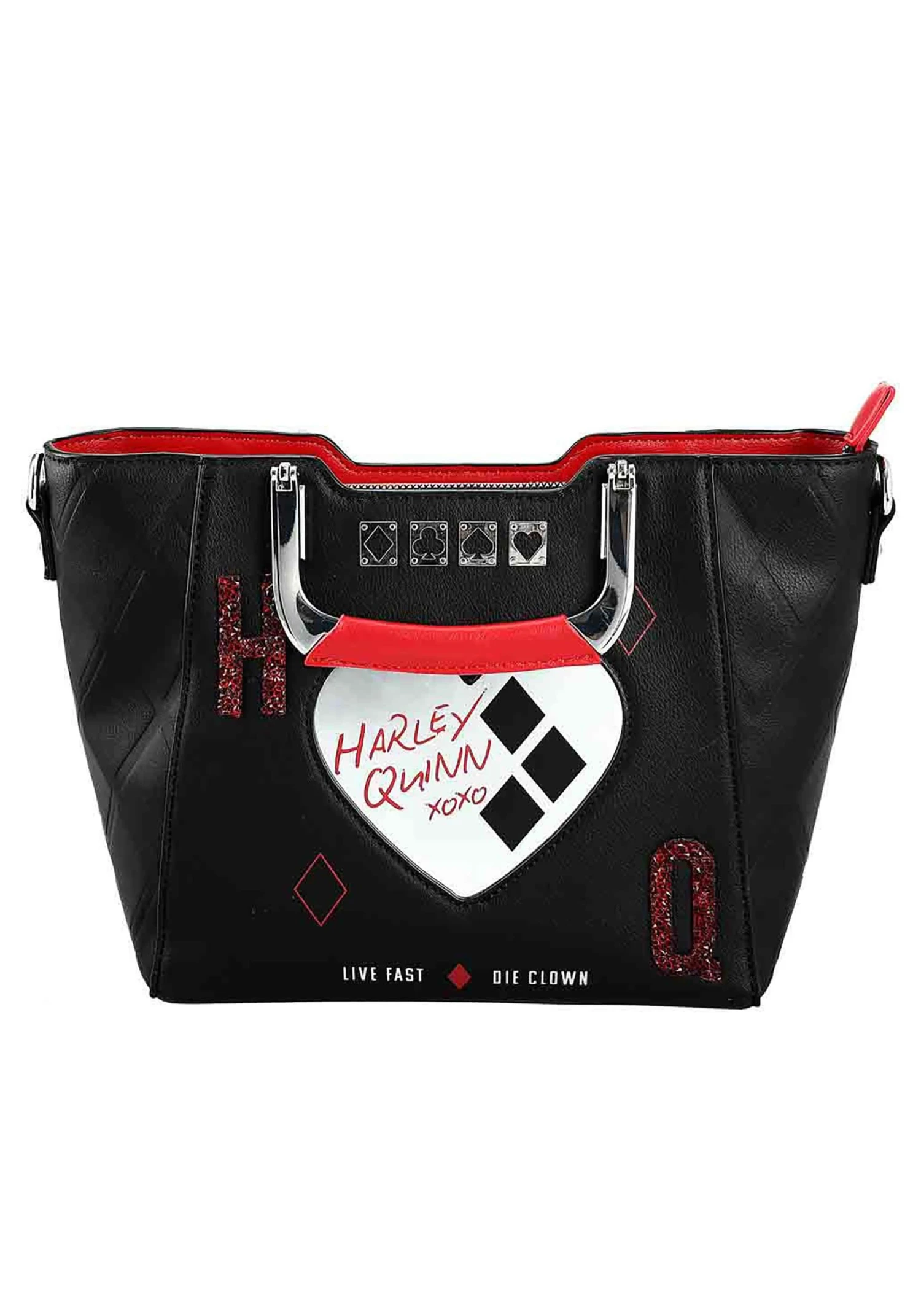 Bioworld Merchandising / Independent Sales DC Comics Suicide Squad Harley Quinn Metallic Heart Handbag 3 Bioworld Merchandising / Independent Sales DC Comics Suicide Squad Harley Quinn Metallic Heart Handbag - Image 3