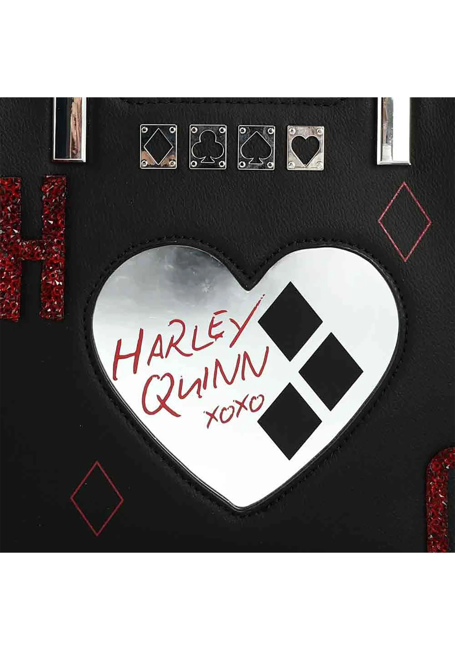 Bioworld Merchandising / Independent Sales DC Comics Suicide Squad Harley Quinn Metallic Heart Handbag 8 Bioworld Merchandising / Independent Sales DC Comics Suicide Squad Harley Quinn Metallic Heart Handbag - Image 8