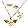 SALESONE DC Comics Wonder Woman Logo Necklace & Earrings Set