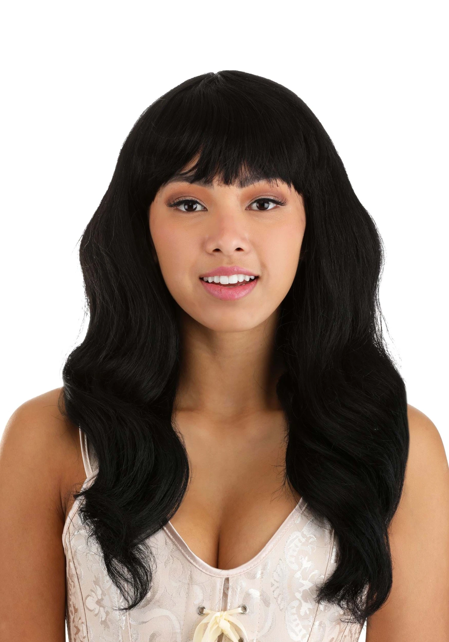 Partytime Wig Deep Black Full Wavy Wig For Women 1 Partytime Wig Deep Black Full Wavy Wig For Women