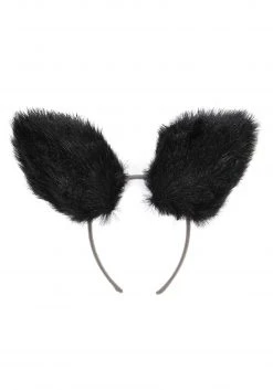 Elope Deluxe Cat Ears Headband -Cheap Halloween Store deluxe cat ears headband alt 1