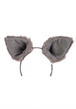 Elope Deluxe Wolf Ears Headband -Cheap Halloween Store deluxe gray wolf ears headband