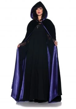 Underwraps Deluxe Velvet & Satin Hooded Cape