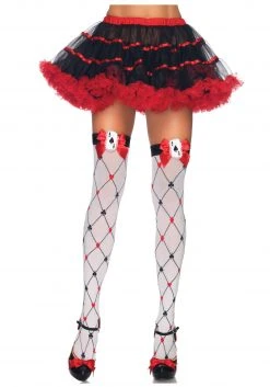 Leg Avenue Diamond Card Suit Thigh Highs