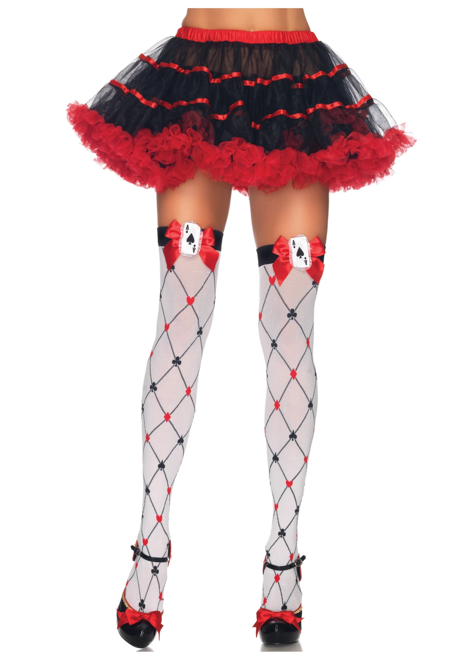 Leg Avenue Diamond Card Suit Thigh Highs 1 Leg Avenue Diamond Card Suit Thigh Highs