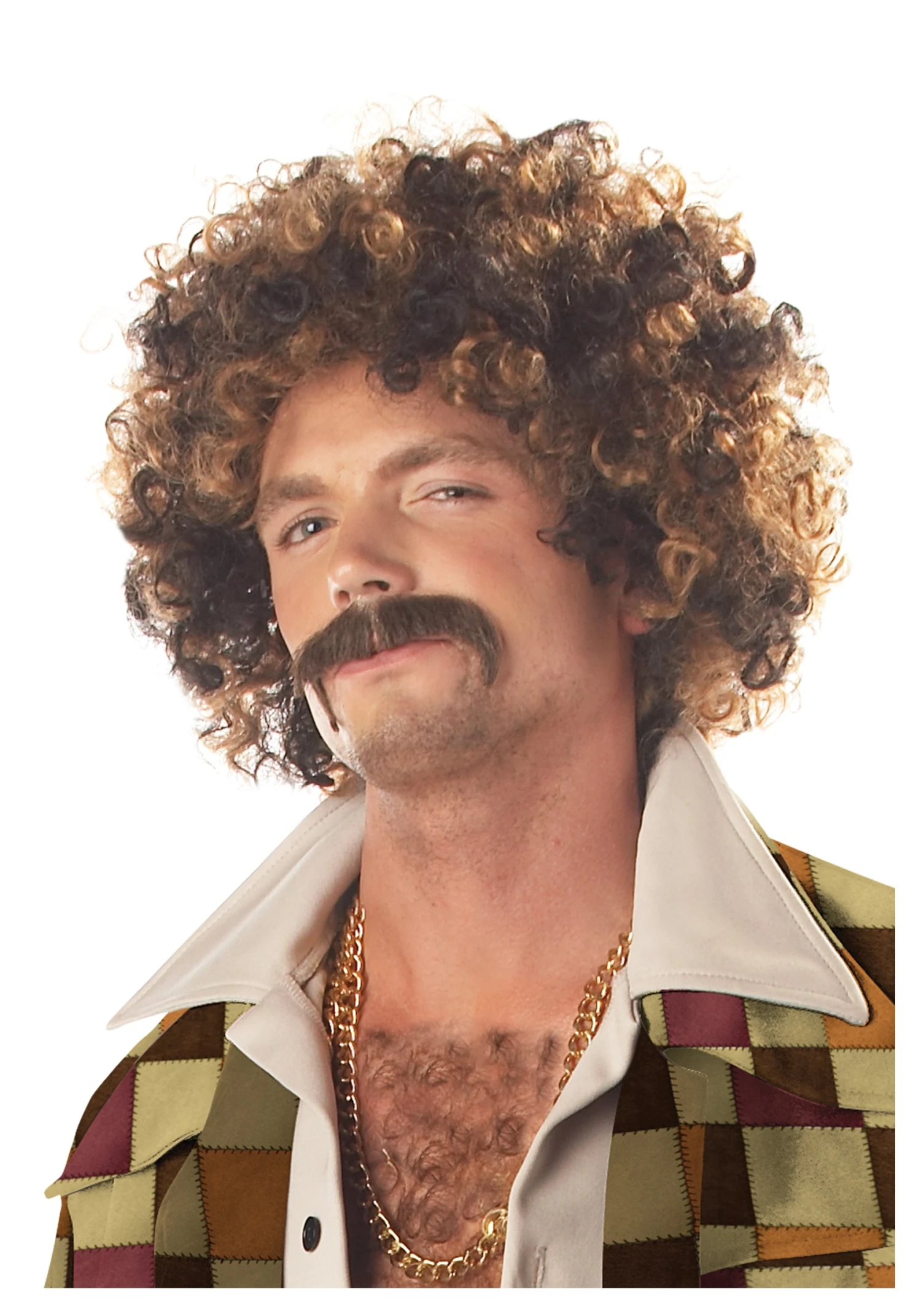 California Costume Collection Disco Dirt Bag Wig And Mustache 1 California Costume Collection Disco Dirt Bag Wig And Mustache