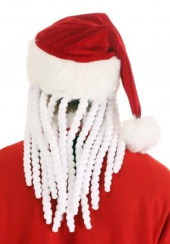 Elope Dread Santa Plush Hat -Cheap Halloween Store dread santa plush hat alt 3