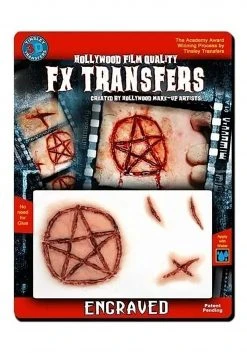 Tinsley Transfers Engraved Pentagram Special 3 FX Costume Makeup -Cheap Halloween Store engraved pentagram special 3 fx makeup alt 2