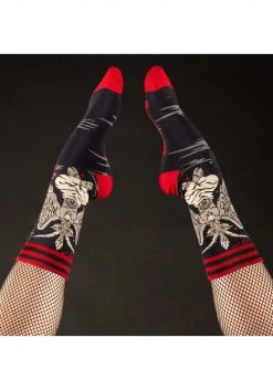 FootClothes Evil AF Baphomet Socks For Adults -Cheap Halloween Store evil af baphomet socks alt 3