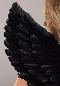 Armada Fallen Black Angel Costume Wings -Cheap Halloween Store fallen black angel wings alt 2
