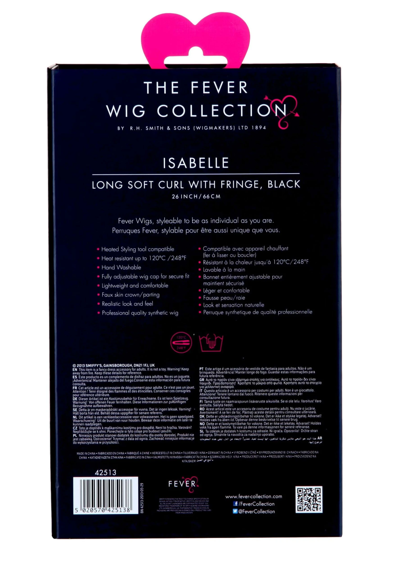 Smiffys Styleable Fever Isabelle Black Wig 2 Smiffys Styleable Fever Isabelle Black Wig - Image 2