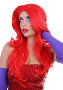 Smiffys Styleable Silver Screen Siren Women's Red Wig