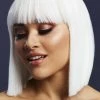 Smiffys Fever White Lola Heat Stylable Wig