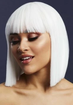 Smiffys Fever White Lola Heat Stylable Wig