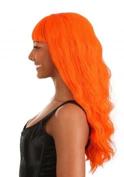 Partytime Wig Fiery Orange Long Wavy Wig For Women 7 Partytime Wig Fiery Orange Long Wavy Wig For Women -Cheap Halloween Store fiery orange long wavy wig alt 3