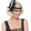 Costume Culture By Franco LLC Flapper Headpiece W/ Birdcage Veil