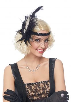 Costume Culture By Franco LLC Flapper Headpiece W/ Birdcage Veil