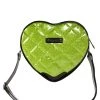 Rock Rebel Shop Frank Studded Quilted Glittery Faux Patent Heart Purse
