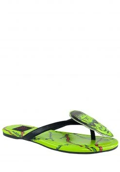 Strange Cvlt Women's Frankenstein Icon Sandals -Cheap Halloween Store frankenstein icon sandals alt 2