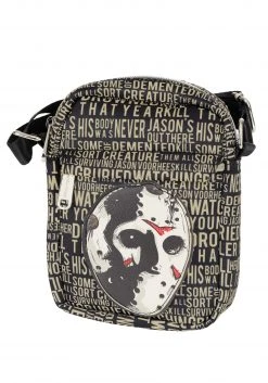 Buckle-Down Friday The 13th Hockey Mask Crossbody Bag -Cheap Halloween Store friday the 13th crossbody bag alt 7