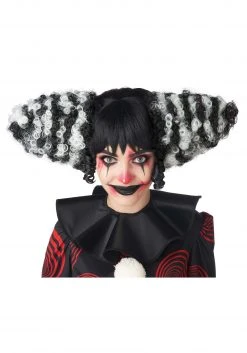 California Costume Collection Black And White Clown Funhouse Wig