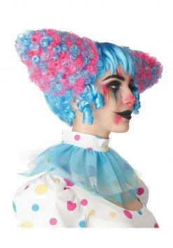 California Costume Collection Cotton Candy Clown Funhouse Wig -Cheap Halloween Store funhouse clown cotton candy wig alt 1